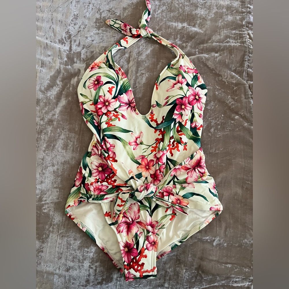 Carmen Marc Valvo Floral Swim One Piece